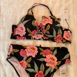 Floral push up bikini